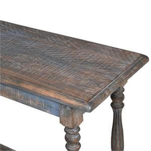 Eclectic Distressed Sea Blue Console Table